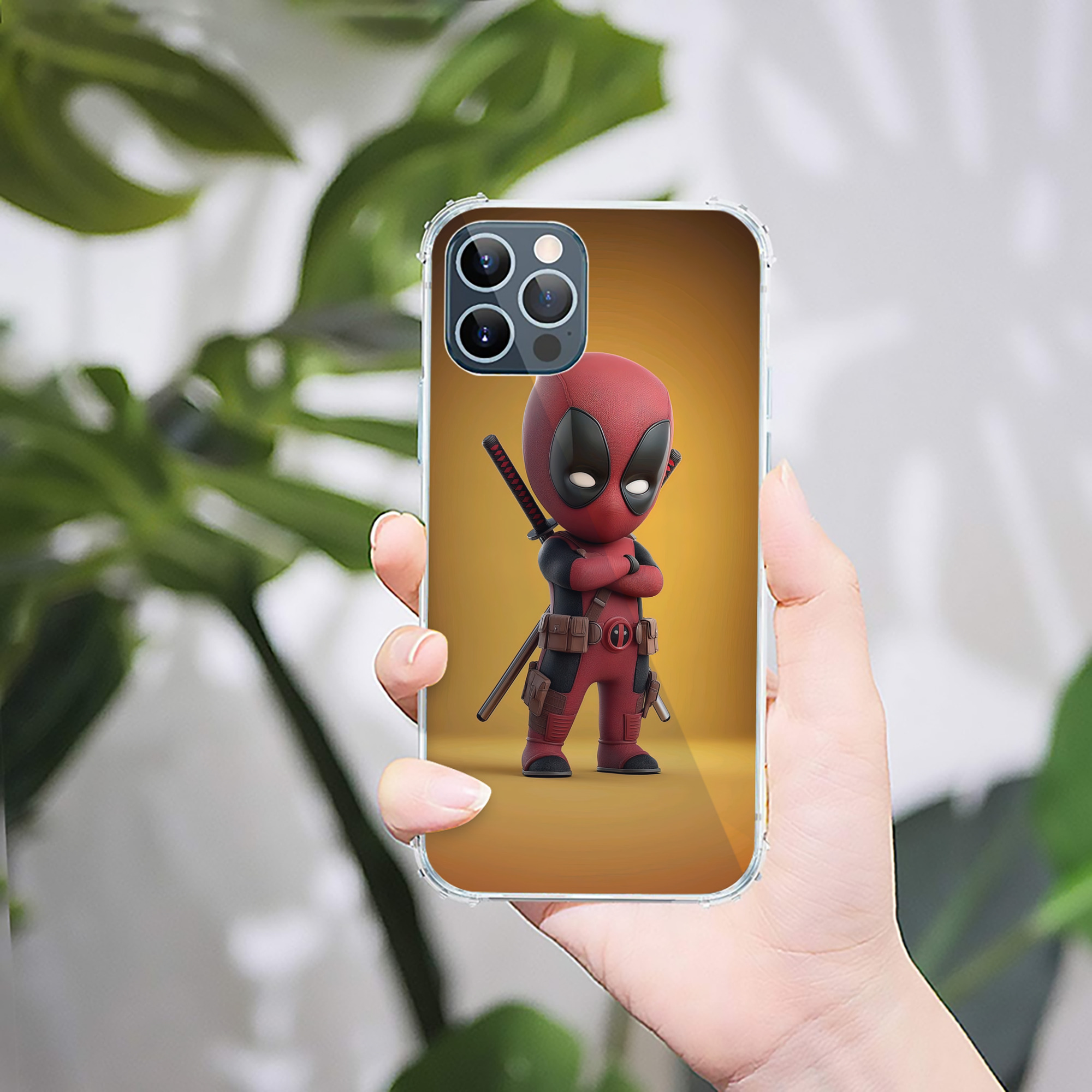 （画像用） Deadpool デッドプール 【iPhone 12シリーズ対応】透明スマホケース（クリアソフトケース）